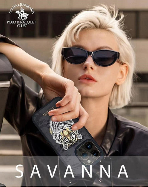 Santa Barbara Polo & Racquet Club ® Luxury Savana Series Leather Case for iPhone 15 Series