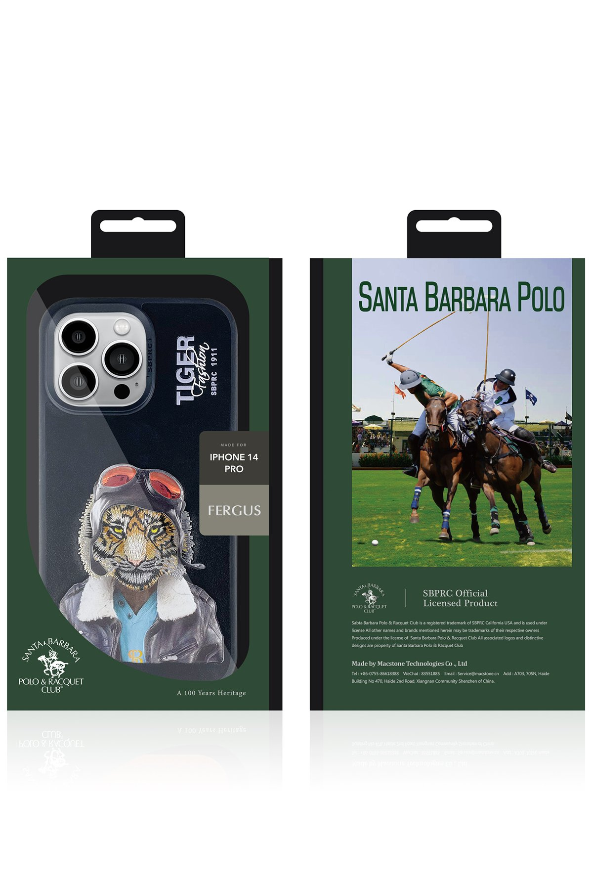 Premium Santa Barbara Polo & Racquet Club ® Fergus Series Leather Case for iPhone 15 Series