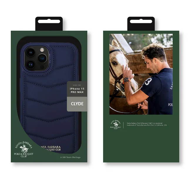 Santa Barbara Polo & Racquet Club ® Luxury Clyde Series Leather Case for iPhone 15 Series