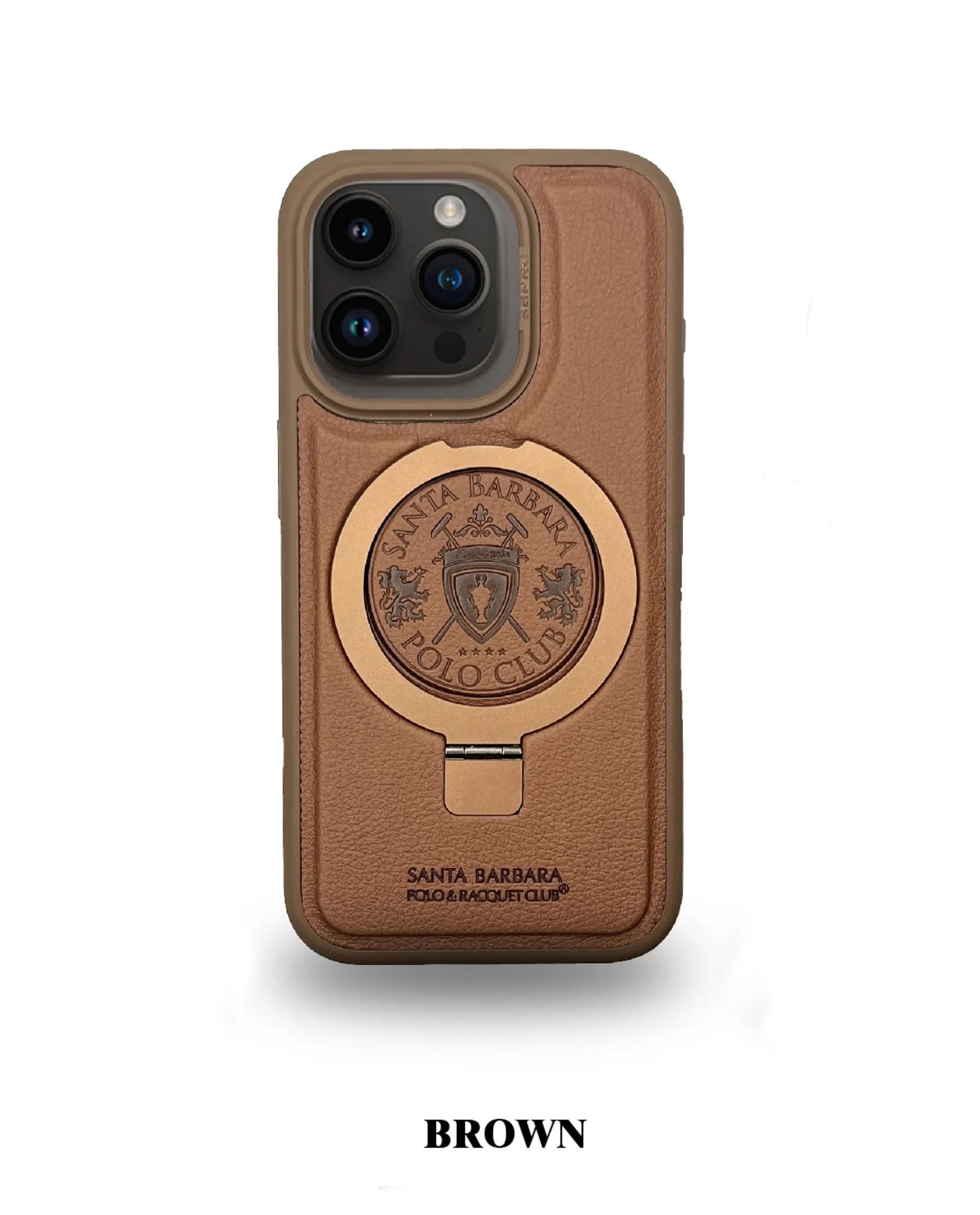 Premium Santa Barbara Polo & Racquet Club ® Primo Series Leather Case for iPhone 15 Series