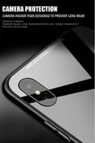 Luxury Tempered Glass Back Hybrid Case Soft TPU Bumper Back Case Cover for Apple iPhone X / XS 2018