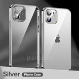 Luxury Square Clear Silicon Case With Camera Protection For iPhone 12 Series