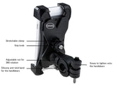 Universal CH-01 Bike Mount Bicycle Phone Holder Handlebar Phone Bracket for 4 Inch to 6 Inch Smartphones - BLACK