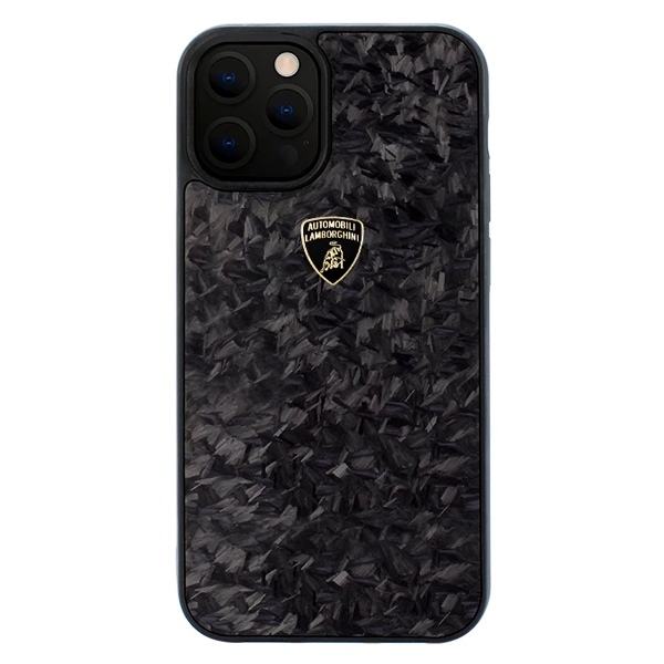 Lamborghini® Apple iPhone 12, 12 Pro, 12 Pro Max, Genuine Forged Carbon Fibre Marble Design Huracan D14 Back Case Cover