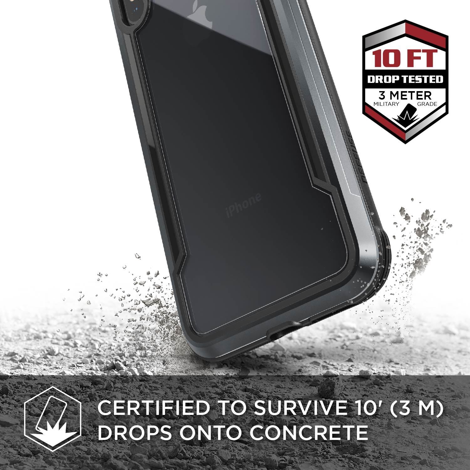 Premium X-Doria Defense Shield Hybrid Anti Knock Transparent Back Case Cover for Apple iPhone XS Max (6.5")