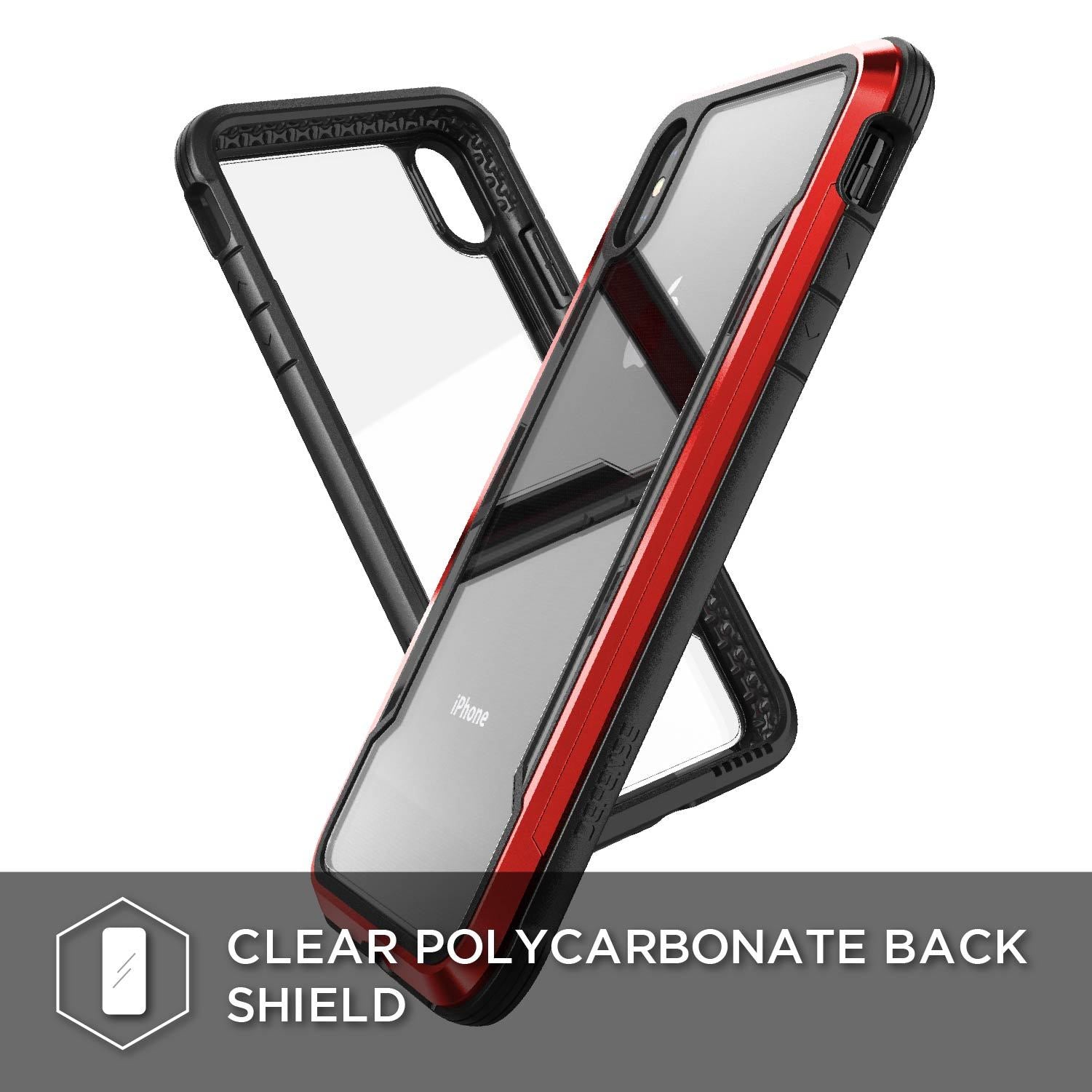 Premium X-Doria Defense Shield Hybrid Anti Knock Transparent Back Case Cover for Apple iPhone XS Max (6.5")