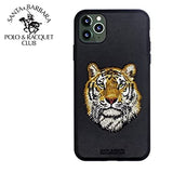 Santa Barbara Polo & Racquet Club Savanna Series Genuine Leather Case for Apple iPhone 12, 12 Pro, 12 Pro Max - Tiger