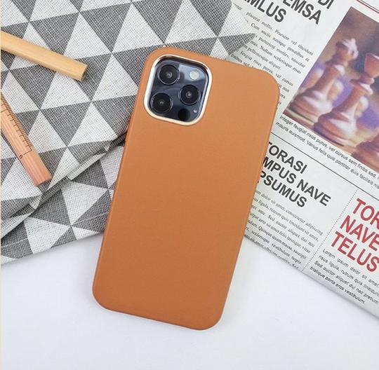 Luxury Edition Premium Leather Case with Metal Camera Ring for iPhone 13