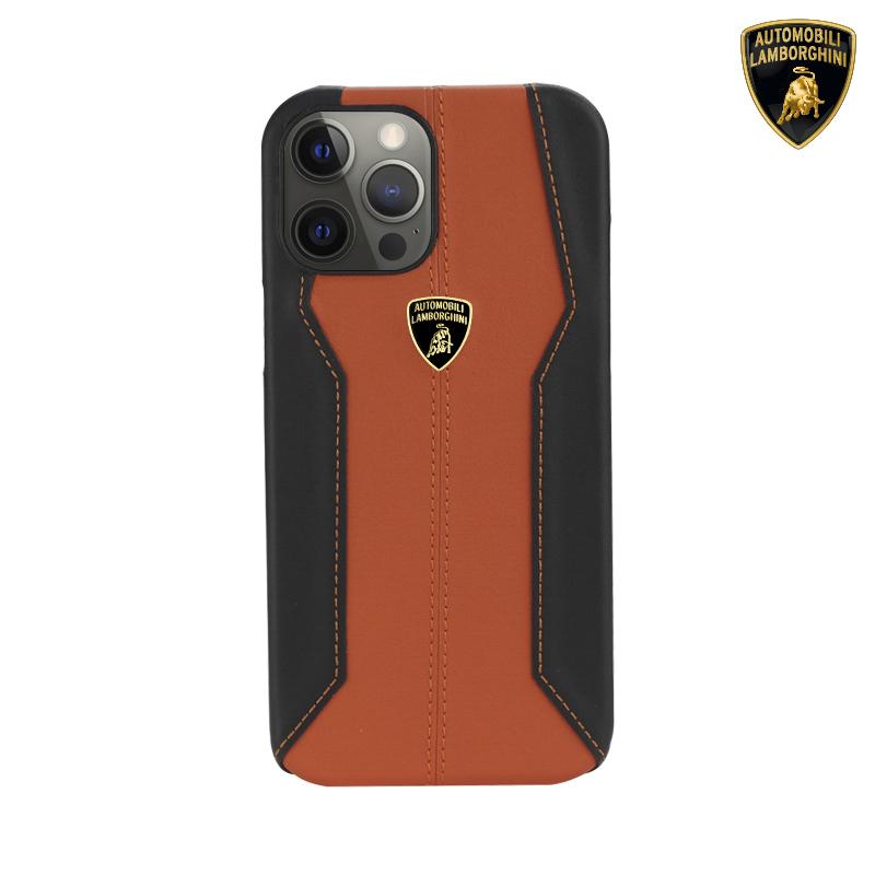 Luxury Genuine Leather Crafted Official Lamborghini Huracan D1 Series Anti Knock Back Case Cover for Apple iPhone 12/ 12 Pro, 12 Pro Max,
