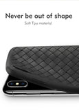 Premium Classic Grid View Leather Finish Protective Back Case Cover for Apple iPhone XS Max (6.5