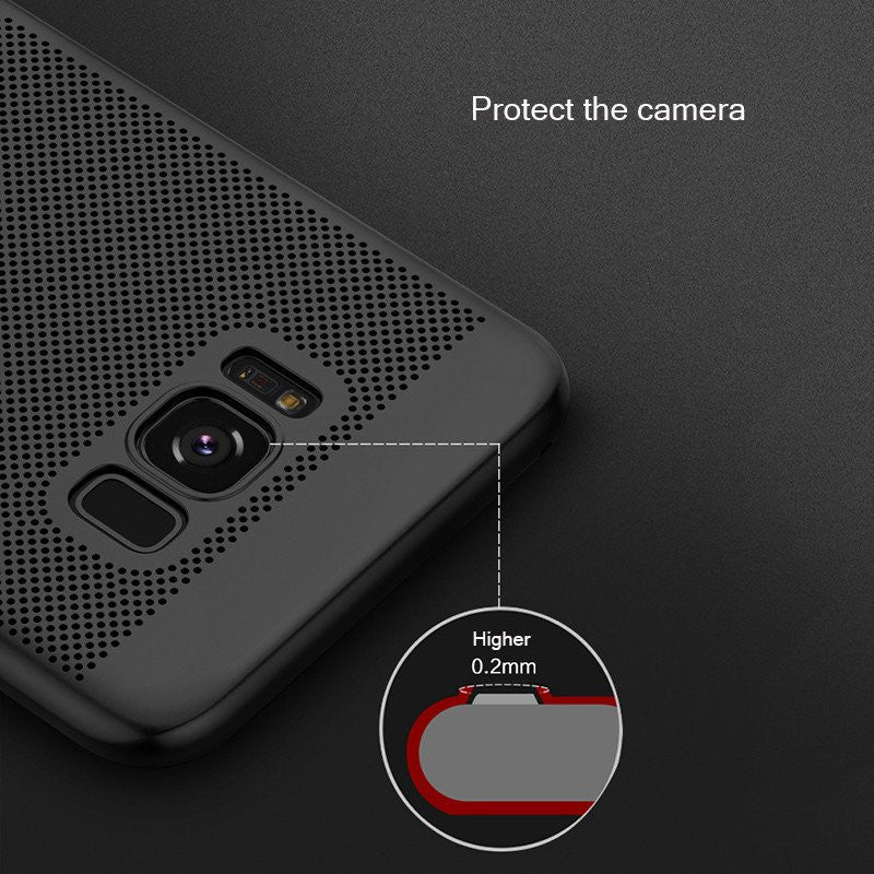 Ultra Thin Perforated Anti Shock Anti Scratch Back Case Cover for Samsung Galaxy S8 & S8 Plus