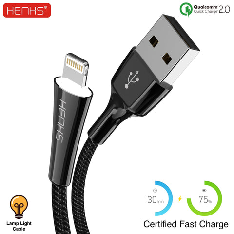 HENKS® Premium Connector Auto Disconnect Charging Cable for iPhone