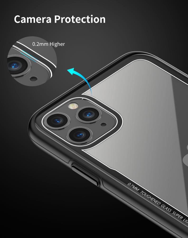 Luxury See Through Unique Glass Case for iPhone 11 Pro Max [Best Selling Case]