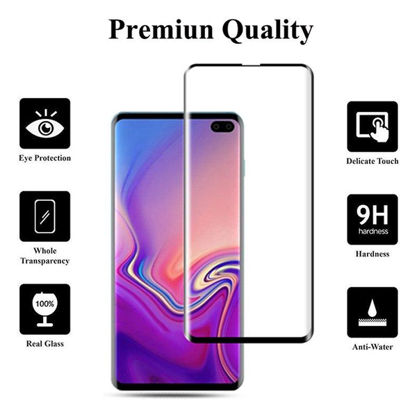 Henks® Exclusive 360 Tempered Glass with UV Fingerprint Unlock Feature for Samsung Galaxy S10/S10 Plus