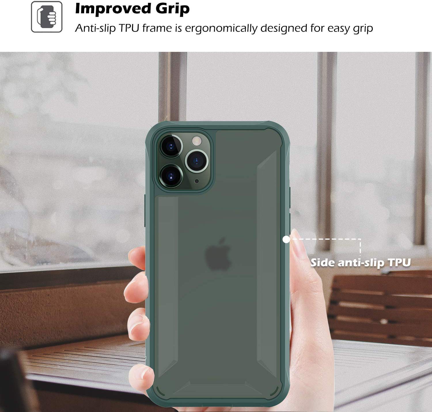 Premium Hybrid Protection Heavy Duty Soft TPU+ Hard PC Clear Case for Apple iPhone 11 Pro