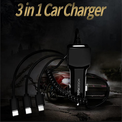 EMY Dual USB Port 4.2A Quick Charge Max Output Fast Car Charger [WHITE] for Samsung, HTC, OnePlus with Free Micro Charging Cable