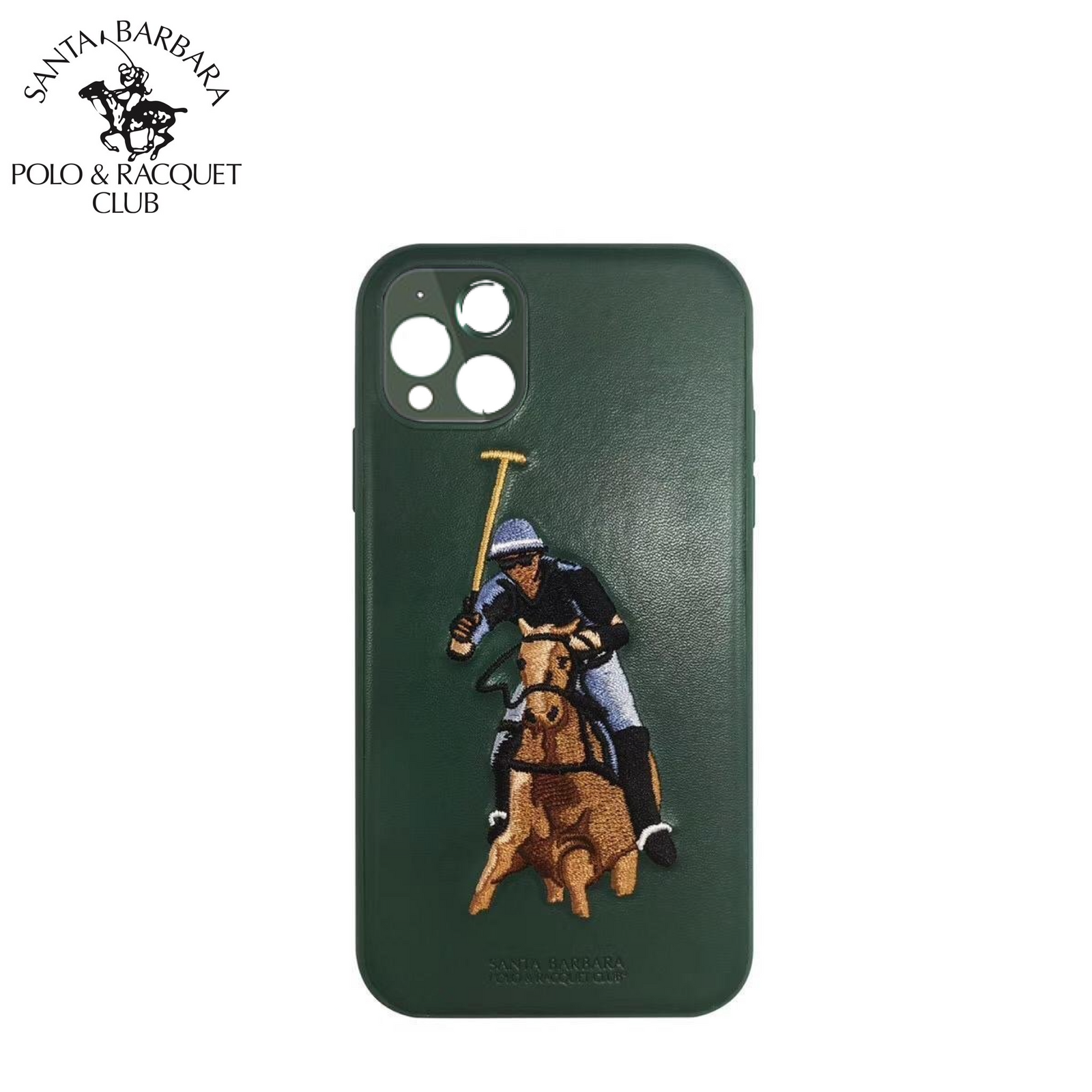Santa Barbara Polo & Racquet Club Jockey Series Genuine Leather Case Cover for Apple iPhone 11 Pro Max 6.5"