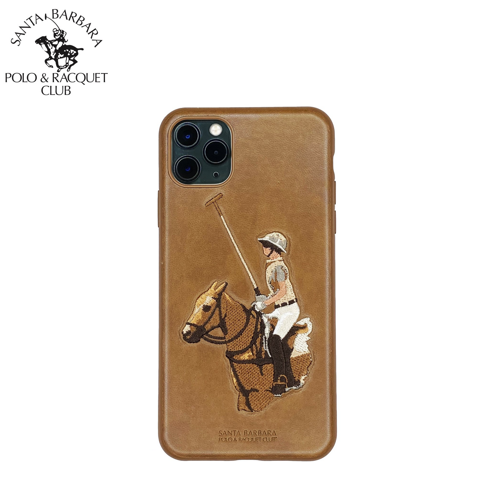 Santa Barbara Polo & Racquet Club Jockey Series Genuine Leather Case Cover for Apple iPhone 11 6.1"