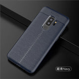 Luxury Leather Design TPU Anti-Shock Full Protective Back Case Cover For Samsung Galaxy S9