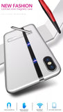 Luxury Built In Magnetic Adsorption Bracket Back Case with Kickstand for Apple iPhone X / XS 2018