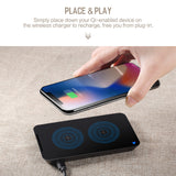 Luxury Dual Coil [10 Watt] Fast Wireless Charging with Stand Function for Horizontal & Vertical Charging iPhone X, 8/8 Plus, Samsung S8/8 Plus, Note 8