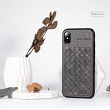Luxury Rock Ultra Slim Fabric Finish Soft TPU Bumper Frame Back Case Cover for Apple iPhone XS Max