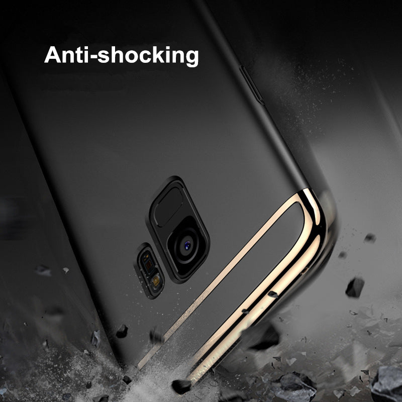 Luxury Chrome Electroplating Splicing 3 in 1 Hard Back Case for Samsung Galaxy S9