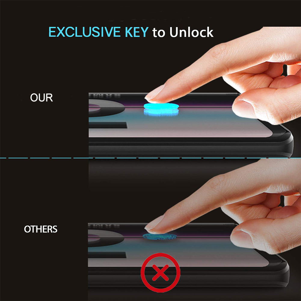 Henks® Exclusive 360 Tempered Glass with UV Fingerprint Unlock Feature for Samsung Galaxy S10/S10 Plus