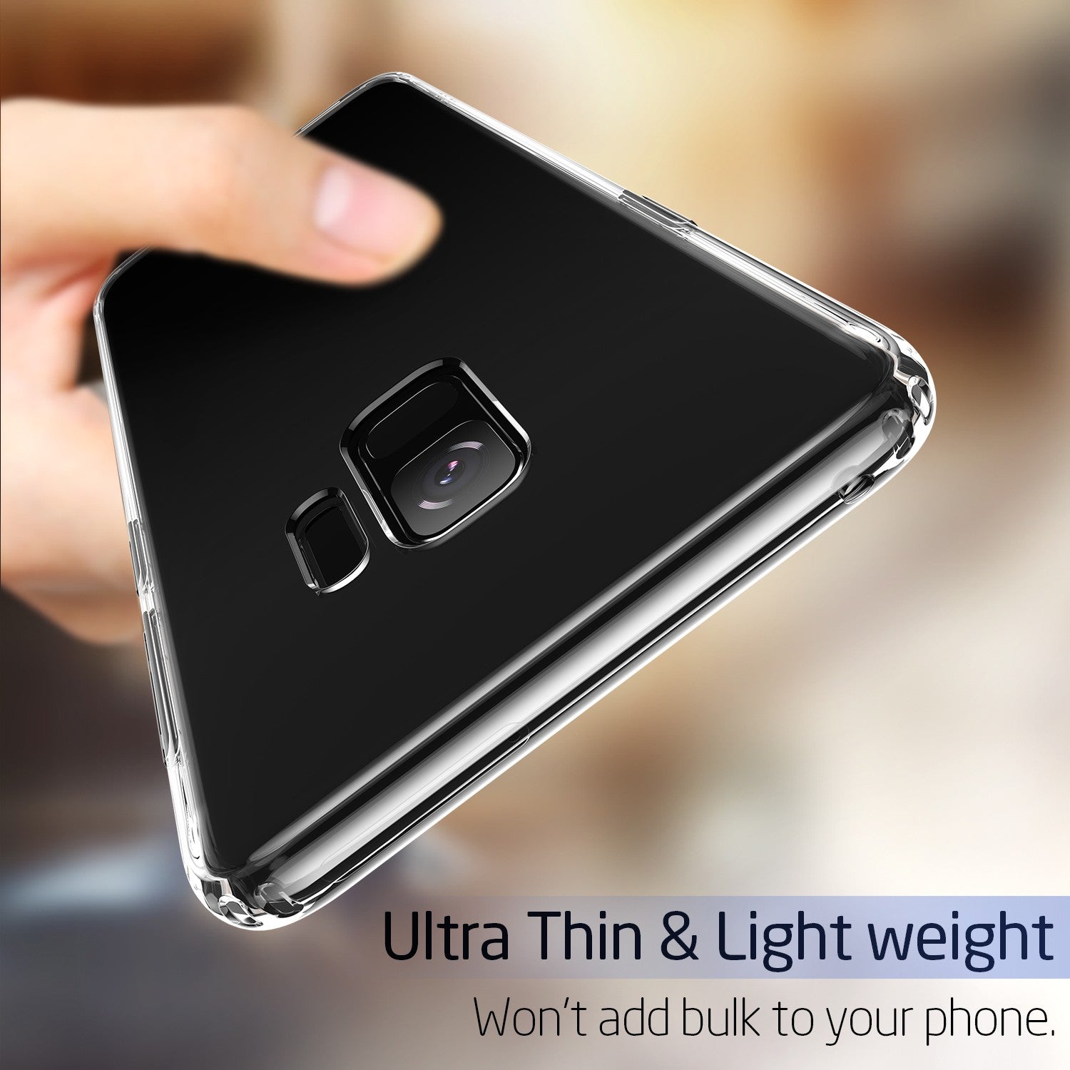 Luxury Anti Slip Light Weight Clear Soft Silicone Transparent Case for Samsung Galaxy S9