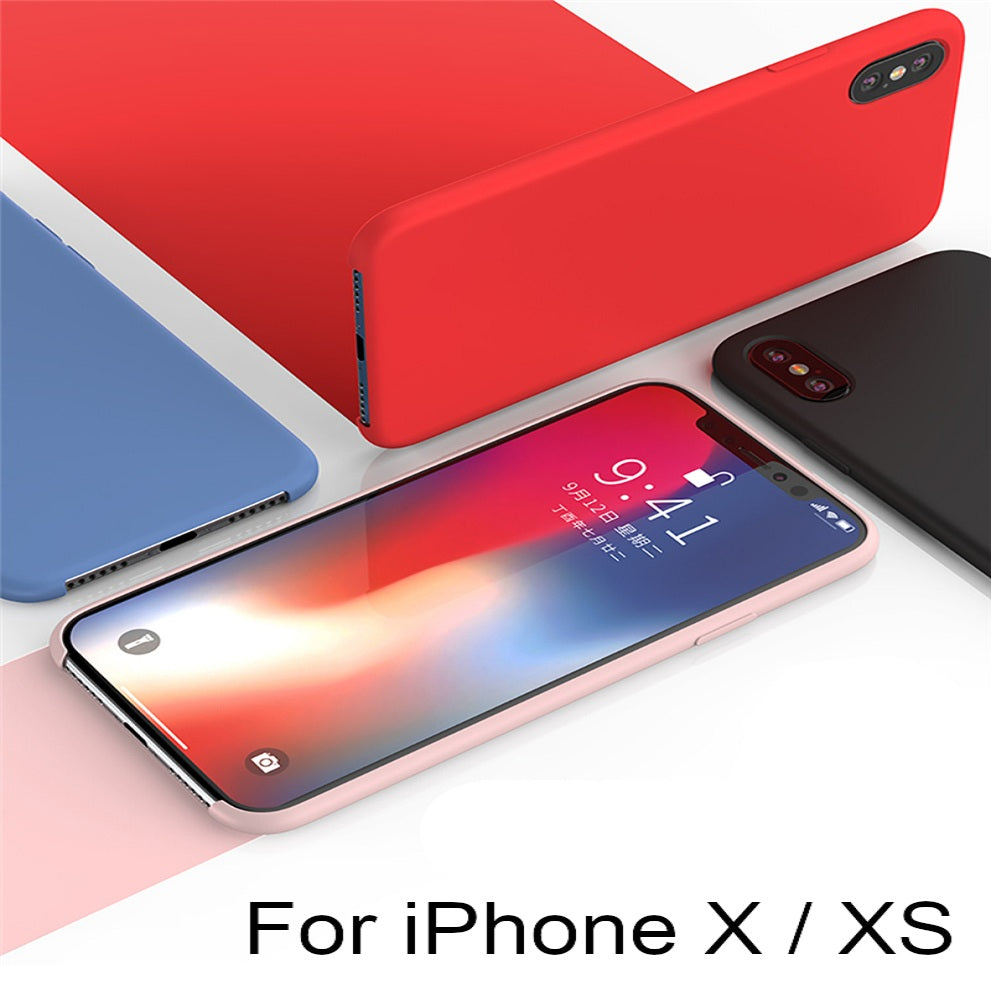Premium Candy Series Anti-Shock Soft Silicone Back Case Cover for Apple iPhone X / XS