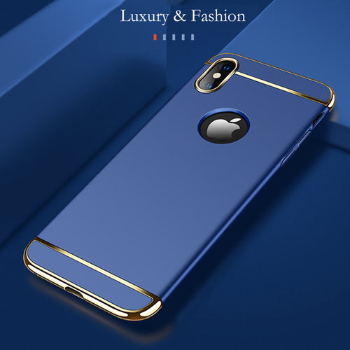 Luxury Chrome Electroplating Splicing 3in1 Case for iPhone X / XS 2018