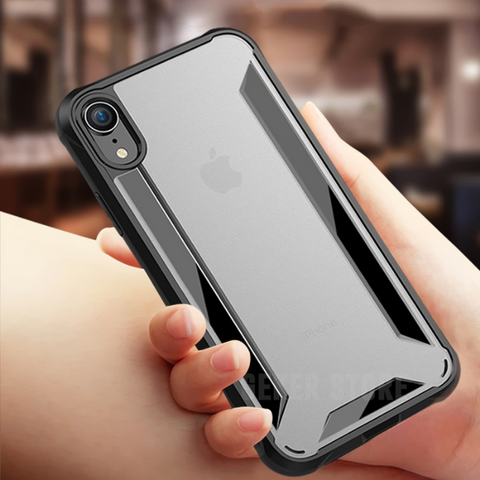 Luxury Glossy Mirror Tempered Glass Camera Protection Hard Back Case Cover for Apple iPhone XR