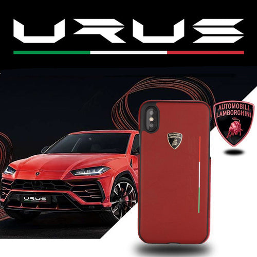 Luxury Automobili Lamborghini Urus D2 Series Genuine Leather Back Case Cover for Apple iPhone X / XS 2018