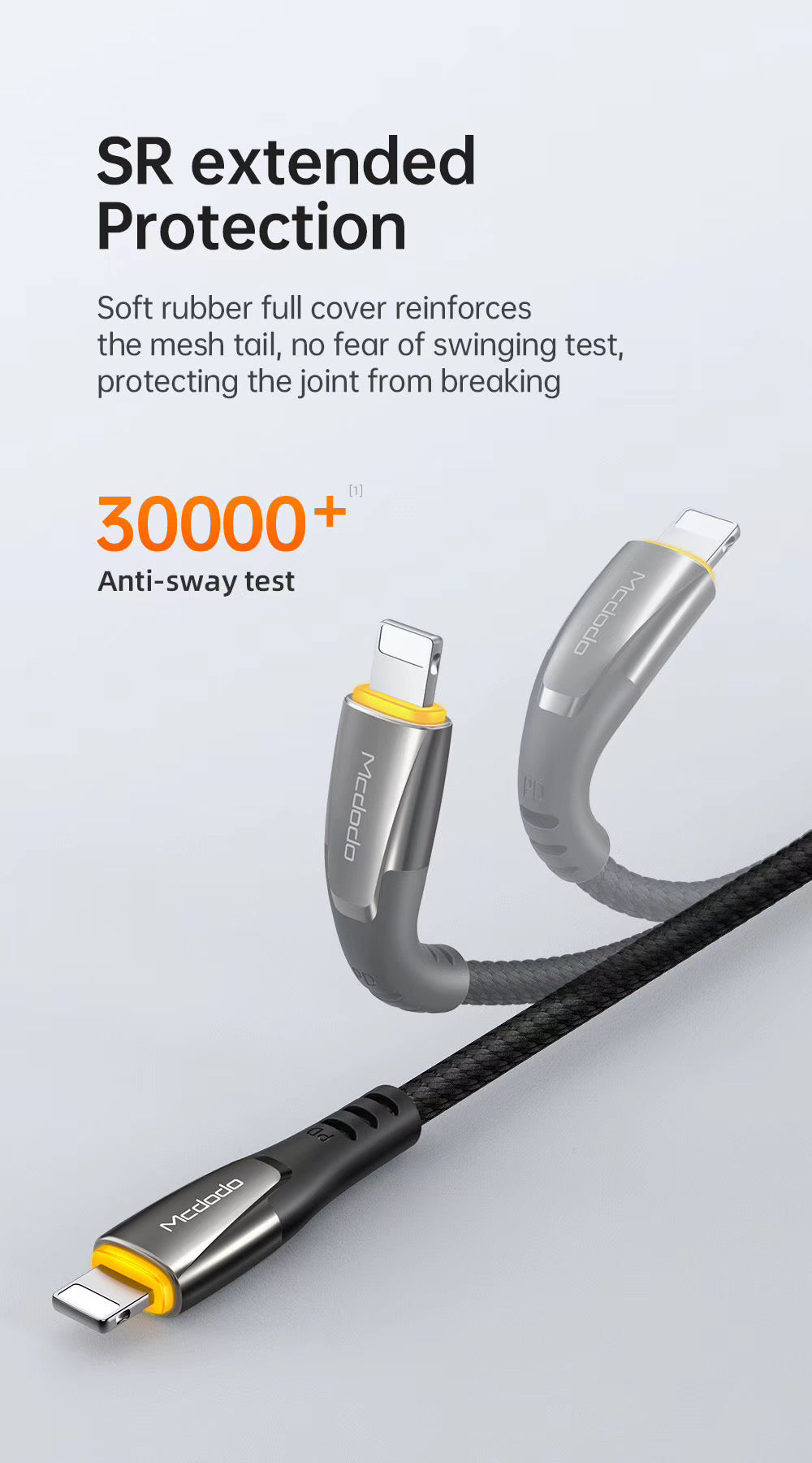 Mcdodo 36 Watt PD Super Quick Charge Data Charging Cable for Apple iPhone 11, 11 Pro, 11 Pro Max
