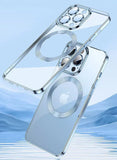 Luxury Square Silicon Magsafe Clear Case With Camera Protection For iPhone 14 Series