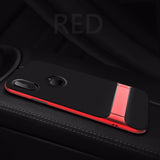 Luxury Shockproof Matte Back Case with Kickstand TPU + PC Holder Back Cover for Apple iPhone X / XS 2018