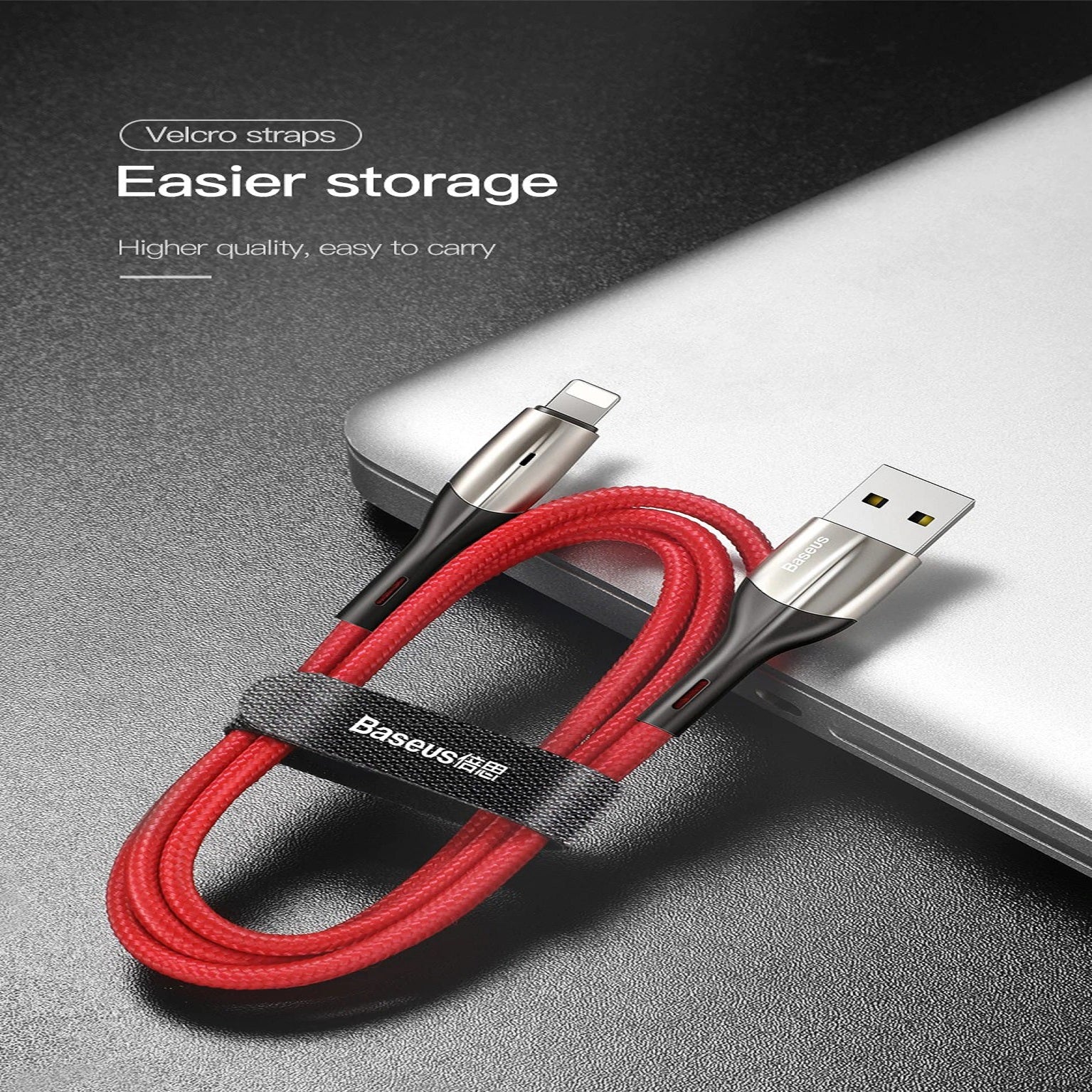 Baseus 2.4A Fast Charging Lightning USB Data Cable cum Charging Cable for iPhone