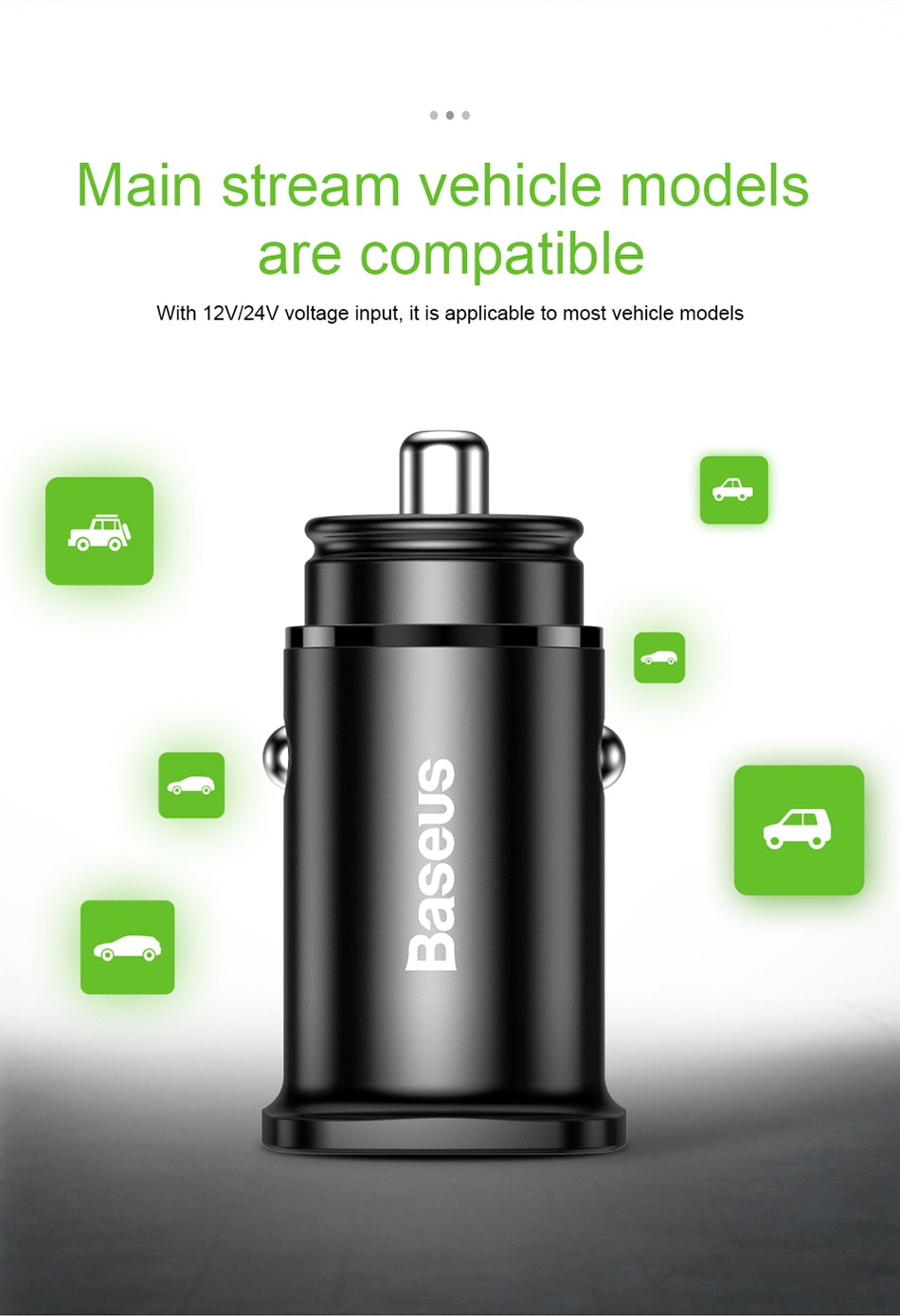 Baseus Quick Charge 4.0 30W Dual USB PD Type C Fast Charging Car Phone Charger For iPhone Samsung Xiaomi