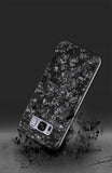 Luxury Marble Finish Bling Shell Tempered Glass Hard Back Case Cover for Samsung Galaxy S8