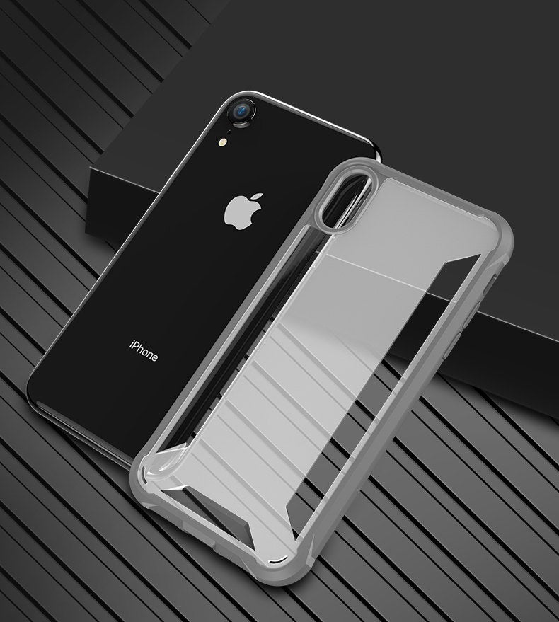 Premium Hybrid Protection Heavy Duty Soft TPU+ Hard PC Clear Case for Apple iPhone XR (6.1")