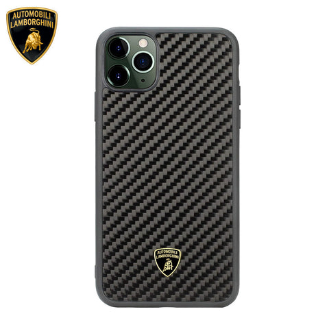 Lamborghini® Apple iPhone 11 Genuine Forged Carbon Fibre Marble Design Huracan D14 Back Case Cover