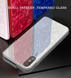 Premium Smooth & Shiny Marble Pattern Hard Glass Back Case Cover for Apple iPhone X / XS