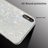 Premium Smooth & Shiny Marble Pattern Hard Glass Back Case Cover for Apple iPhone X / XS
