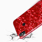 Premium Smooth & Shiny Marble Pattern Hard Glass Back Case Cover for Apple iPhone X / XS