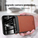 Luxury Slim Leather Lens Case with Card Slot for OnePlus 7