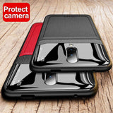 Luxury Slim Leather Lens Case with Card Slot for OnePlus 7