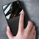 Luxury Slim Leather Lens Case with Card Slot for OnePlus 7