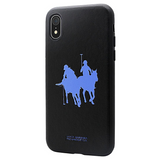 Luxury Santa Barbara Polo & Racquet Club Genuine Leather Hard Back Case Cover for Apple iPhone XR (6.1